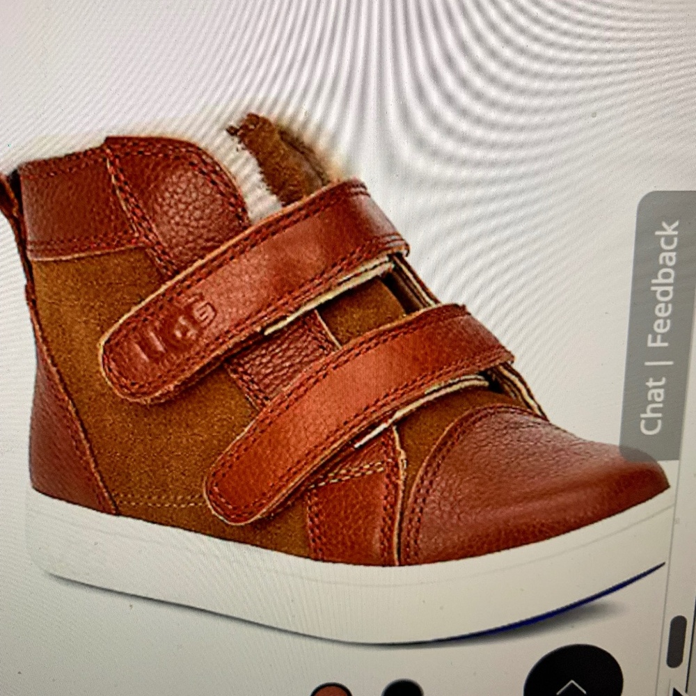 UGG Kids' Rennon II Suede and Leather Cold Weather Booties (Infant size 8)